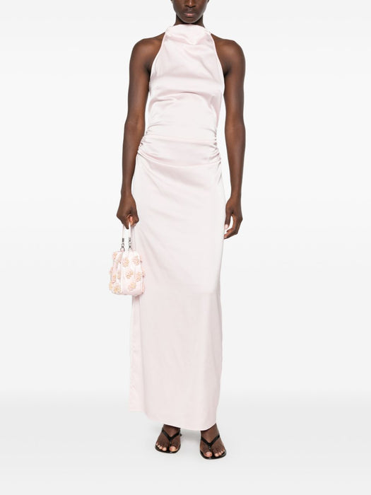 Halterneck rouched maxi Dress 116208345  ROTATE 