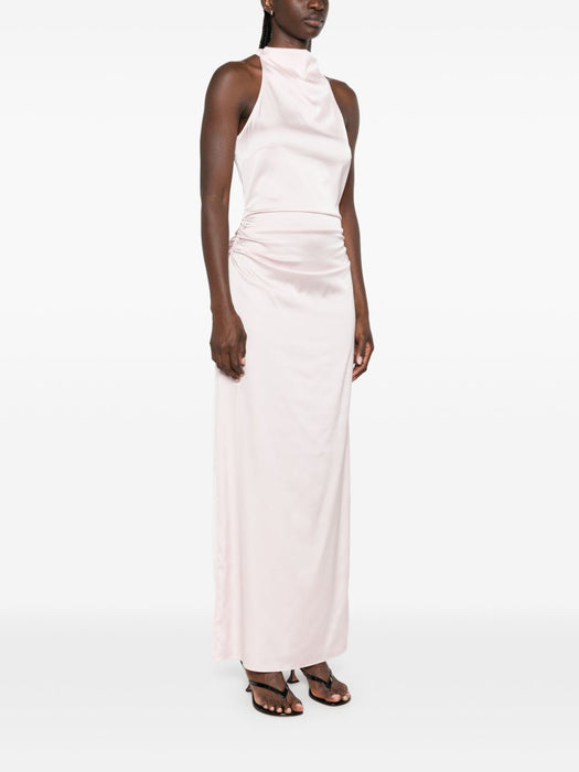 Halterneck rouched maxi Dress 116208345  ROTATE 