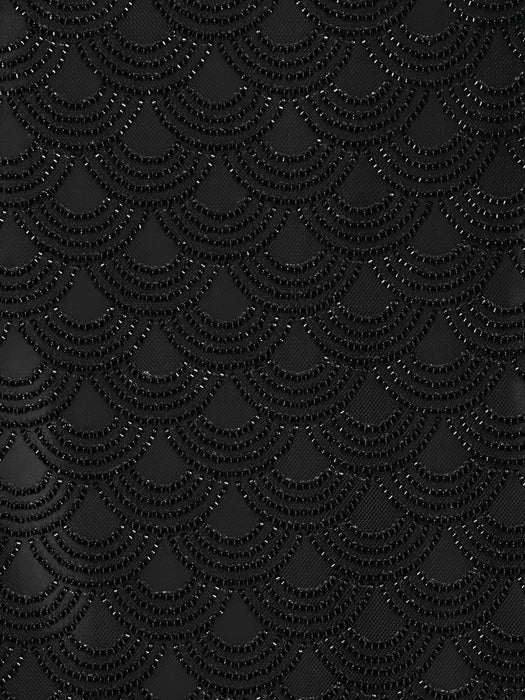 Black openwork midi dress 116289100  ROTATE 