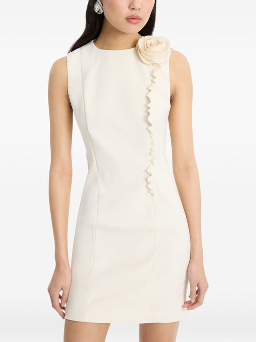 Crepe mini dress w/rose 116300857  ROTATE 