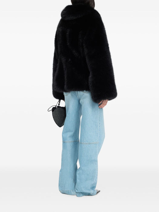 Faux-fur flared jacket black 116552100  ROTATE 