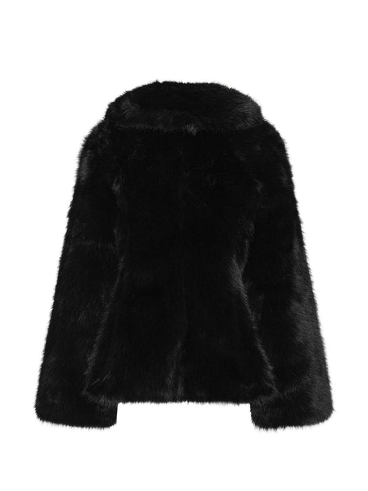 Faux-fur flared jacket black 116552100  ROTATE 