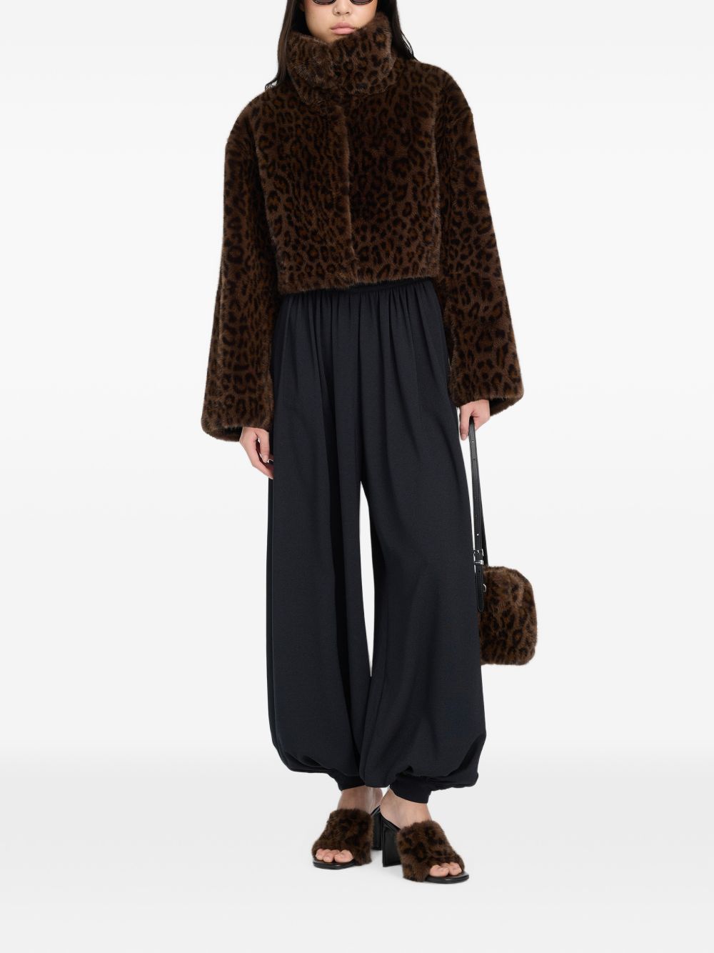 Faux-fur crop jacket 1165563114  ROTATE 