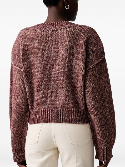 Logo-patch V-neck sweater 1165663113  ROTATE 