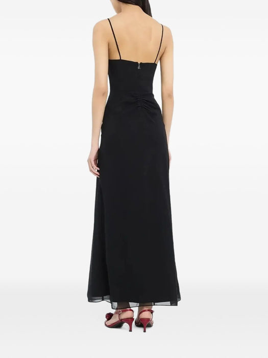 Lace-trim ruched dress 116593100  ROTATE 