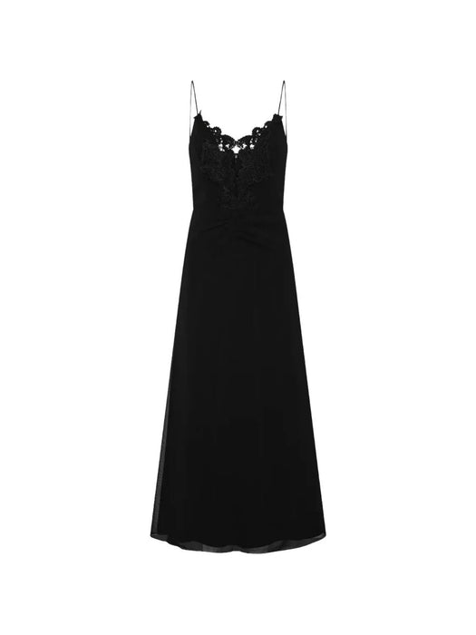Lace-trim ruched dress 116593100  ROTATE 