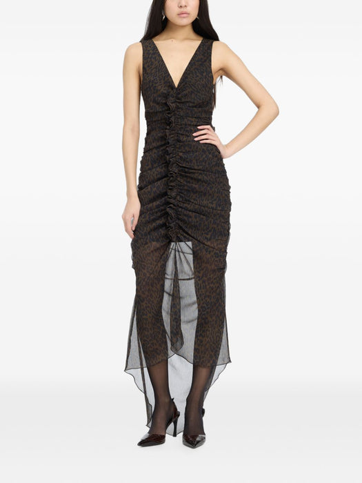 Ruched midi dress 1165993088  ROTATE 