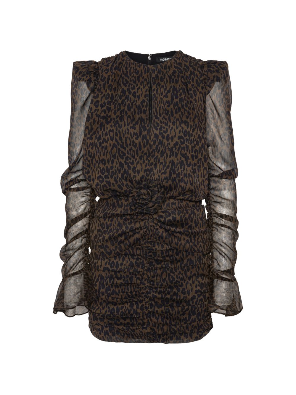 Ruched flower mini dress 1166263088  ROTATE 