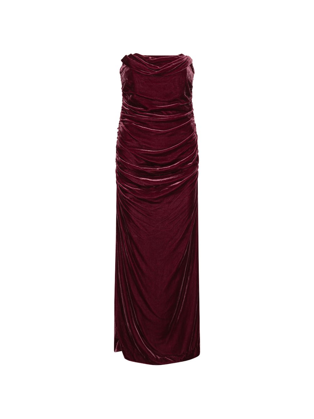 Silk velvet ruched dress 1166282734  ROTATE 