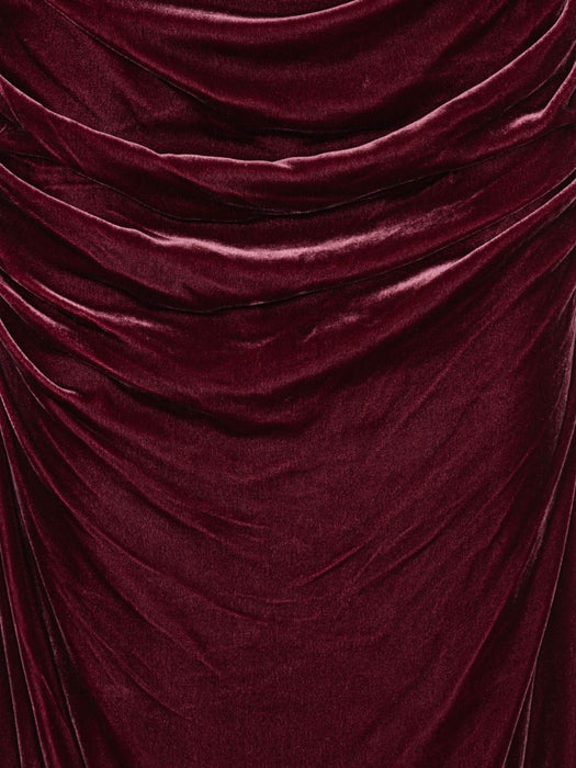 Silk velvet ruched dress 1166282734  ROTATE 