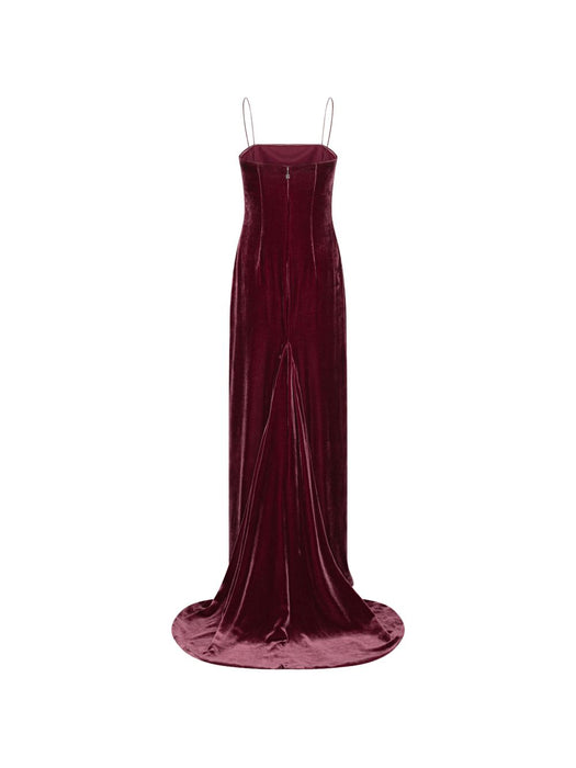 Silk velvet strap dress 1166292734  ROTATE 