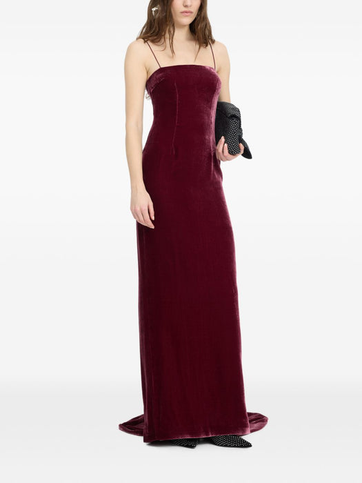 Silk velvet strap dress 1166292734  ROTATE 