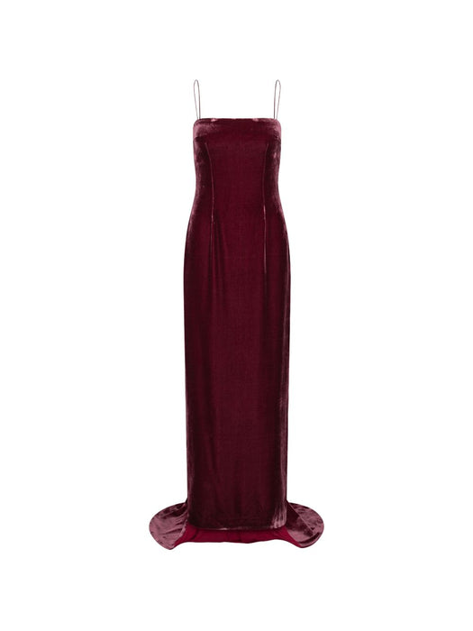 Silk velvet strap dress 1166292734  ROTATE 