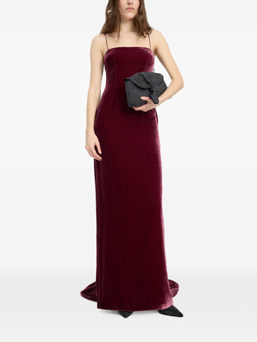 Silk velvet strap dress 1166292734  ROTATE 