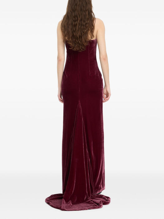 Silk velvet strap dress 1166292734  ROTATE 
