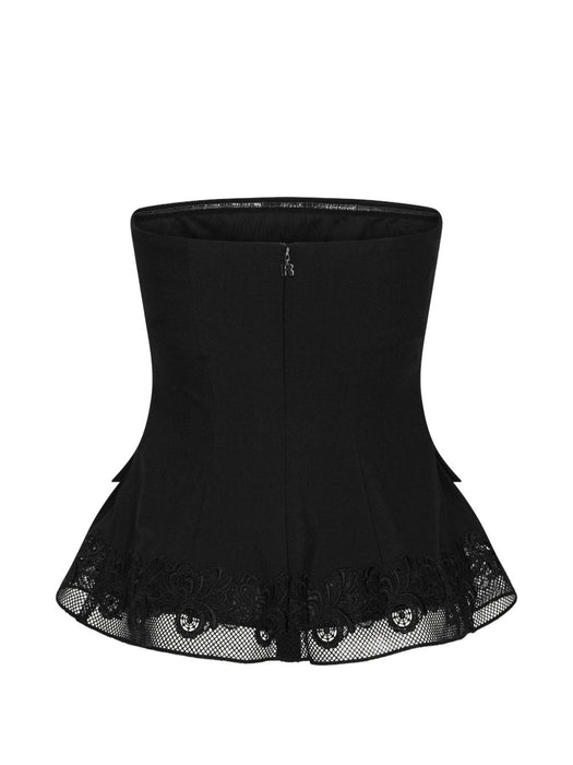 Peplum bustier top black 116646100  ROTATE 