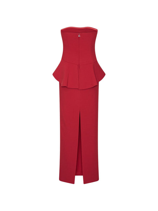 Long flower strapless dress red 1166492240  ROTATE 