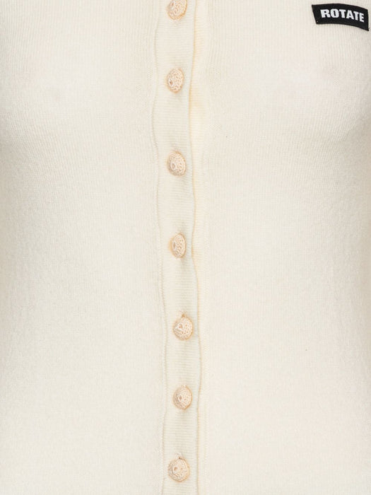 Knitted polo top 116680857  ROTATE 