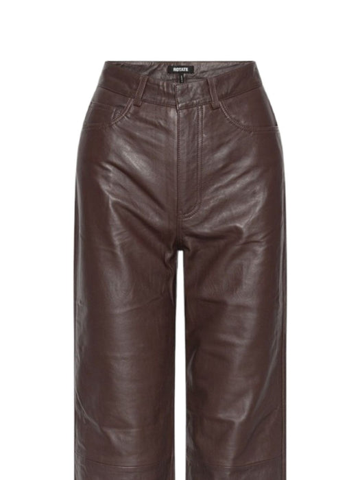 Straight Leather Pants 1170121667  ROTATE 