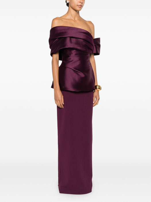 Lucine Maxi Dress OS48039 GRAPE SOLACE LONDON 