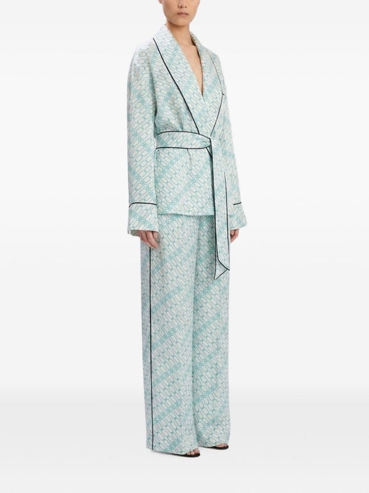 Alba Portofino-print belted jacket 1326WSH006839E PORTOFINO VICTORIA BECKHAM 