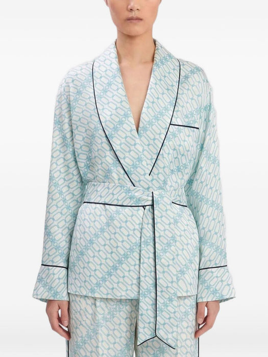 Alba Portofino-print belted jacket 1326WSH006839E PORTOFINO VICTORIA BECKHAM 