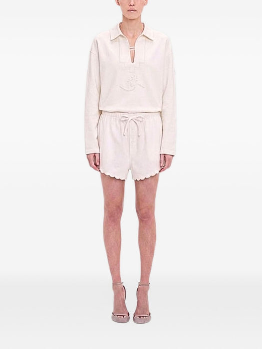 Embroidered Tunic In White 1326WTP005394C 6 VICTORIA BECKHAM 
