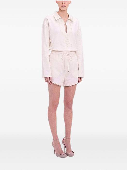 Embroidered Tunic In White 1326WTP005394C 6 VICTORIA BECKHAM 