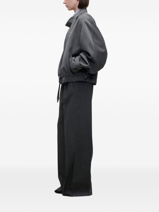 Scarf Bomber Jacket In Dark Grey 1426WCT007635A 10003 VICTORIA BECKHAM 
