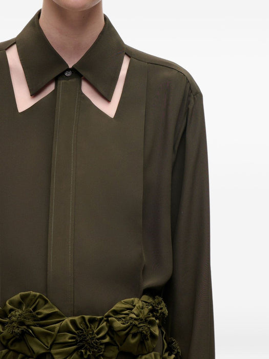 Cut-out silk shirt 1426WSH007707A 9990 VICTORIA BECKHAM 