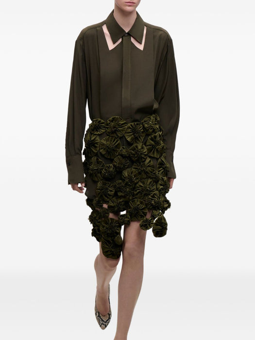 Cut-out silk shirt 1426WSH007707A 9990 VICTORIA BECKHAM 