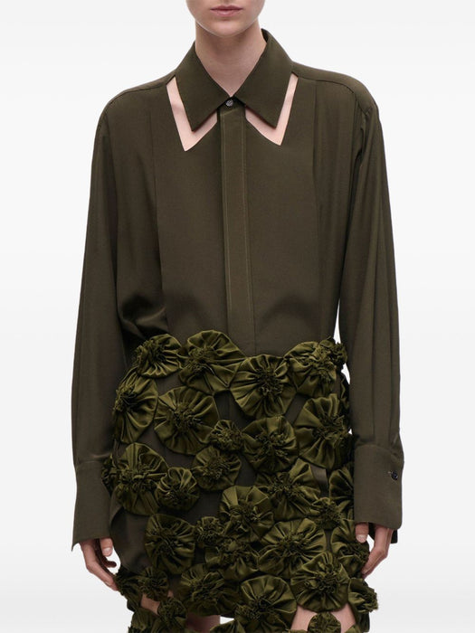 Cut-out silk shirt 1426WSH007707A 9990 VICTORIA BECKHAM 