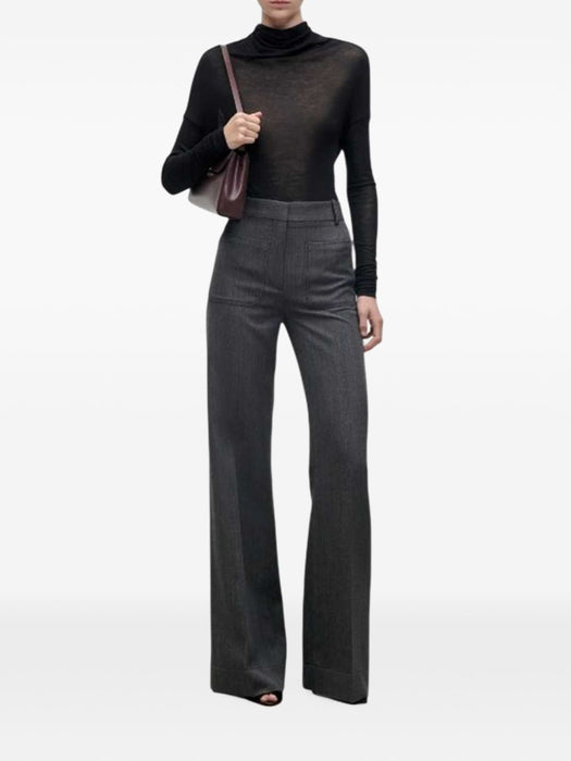Patch-pocket wide-leg trousers 1426WTR005115V 10003 VICTORIA BECKHAM 