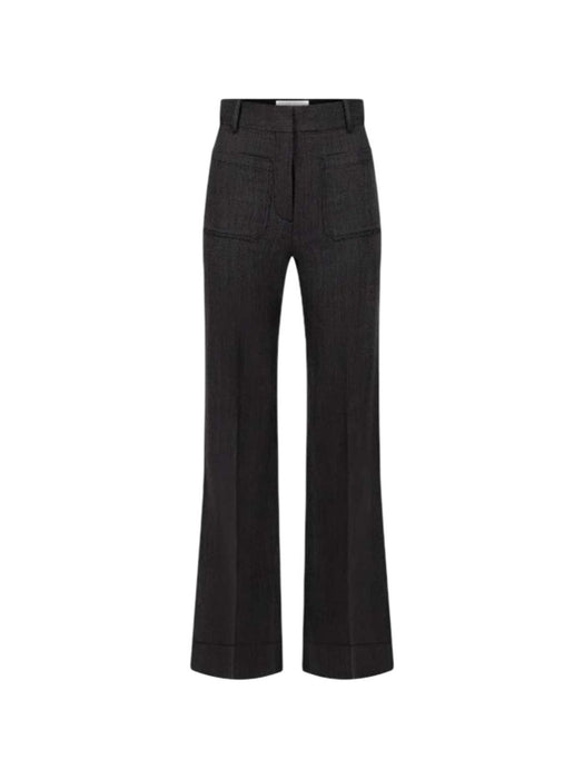 Patch-pocket wide-leg trousers 1426WTR005115V 10003 VICTORIA BECKHAM 