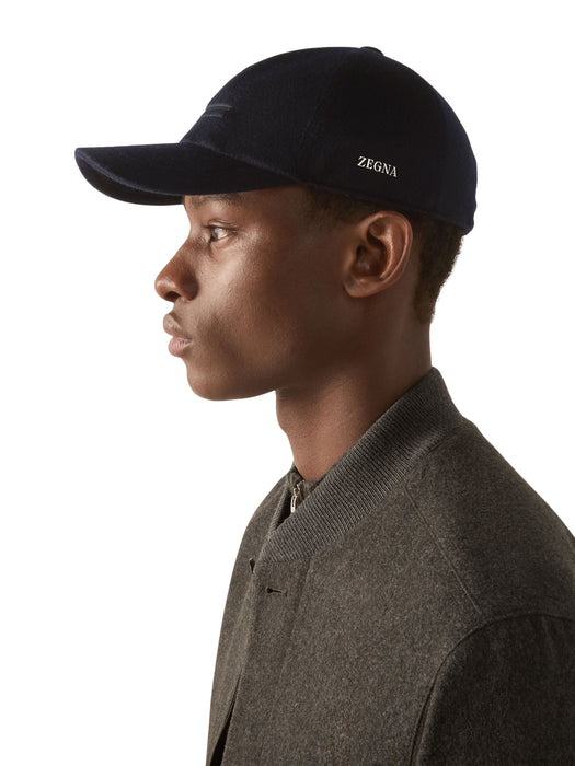 Navy Blue Oasi Cashmere Baseball Cap E7I09H B8DBL1 ZEGNA 