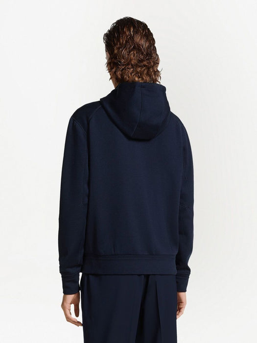 Navy Blue Wool Blend Hoodie E8564-ACT803 B09 ZEGNA 