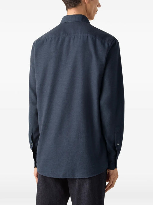 navy blue Cashco shirt E8X44A4 SRF5BB09 ZEGNA 