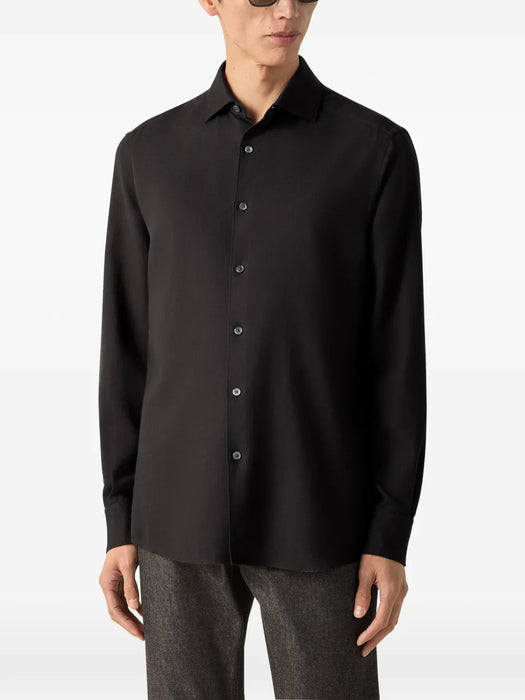 black Cashco shirt E8X44A4 SRF5BK09 ZEGNA 