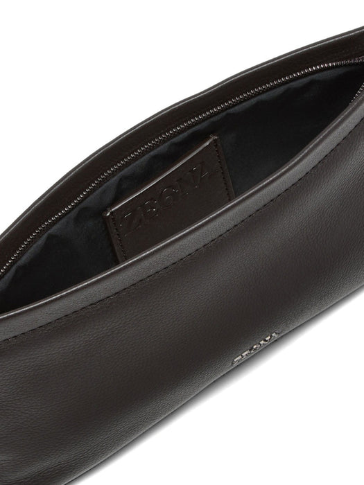 Dark Brown SECONDSKIN Pouch LHOTO-E2131Z AMO ZEGNA 