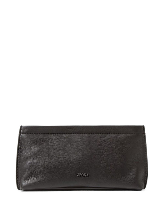 Dark Brown SECONDSKIN Pouch LHOTO-E2131Z AMO ZEGNA 