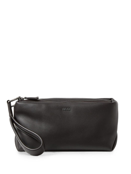 Dark Brown SECONDSKIN Softy Pouch LHOTO-E2132Z AMO ZEGNA 