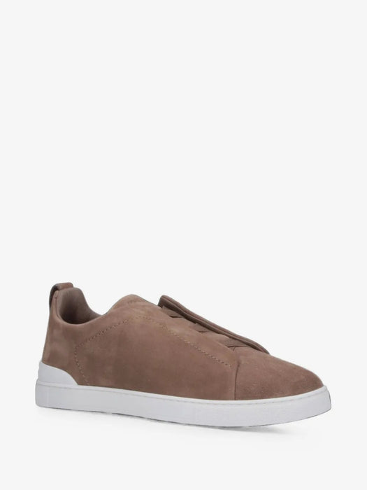 Dark Beige Suede Triple Stitch™ Sneakers LHSOY S4667ZCOC ZEGNA 