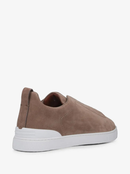 Dark Beige Suede Triple Stitch™ Sneakers LHSOY S4667ZCOC ZEGNA 