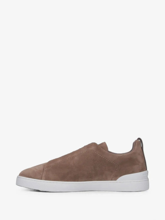Dark Beige Suede Triple Stitch™ Sneakers LHSOY S4667ZCOC ZEGNA 