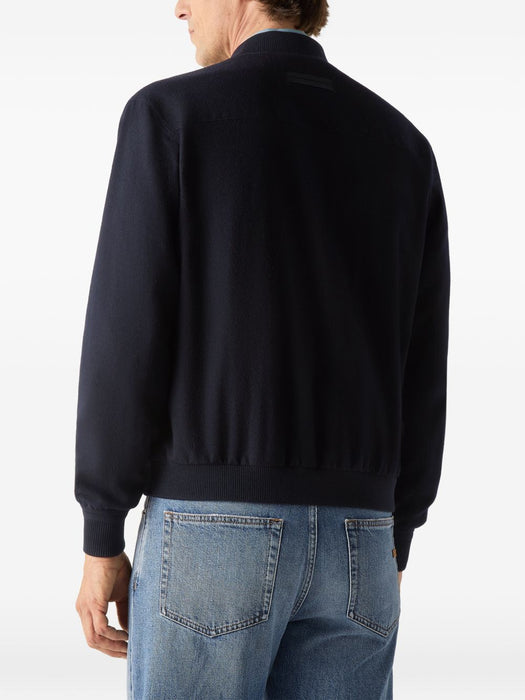 Navy Blue Oasi Cashmere Elements Bomber UIT46A4 C119B09 ZEGNA 