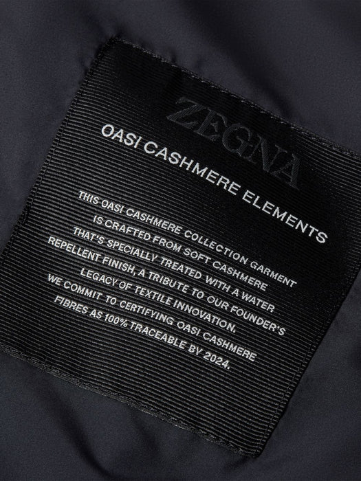 Navy Blue Oasi Cashmere Elements Bomber UIT46A4 C119B09 ZEGNA 
