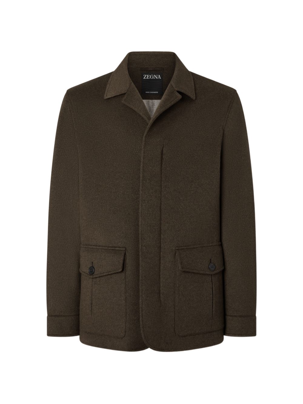 Dark Olive Green Oasi Cashmere Elements Falcon Jacket UIT63A4 I248V99 ZEGNA 