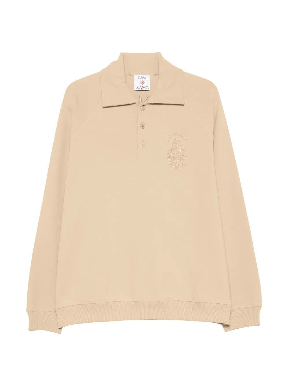 Embroidered raglan-sleeve polo shirt M-PF26-JTP-537-01  CASABLANCA 