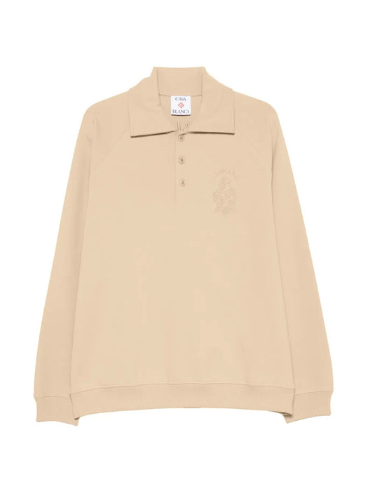 Embroidered raglan-sleeve polo shirt M-PF26-JTP-537-01  CASABLANCA 