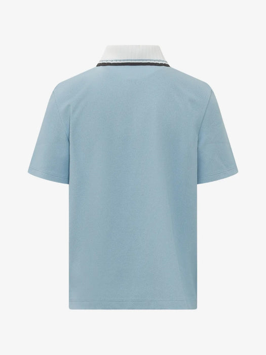 Pique quarter zip short sleeve polo shirt M-PF26-JTP-543-01  CASABLANCA 